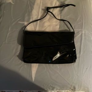 Black, patent, leather purse